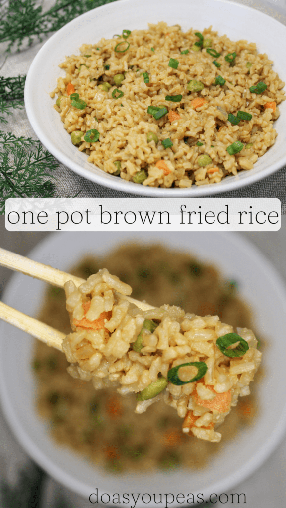 One Pot Brown Fried Rice - Do As You Peas