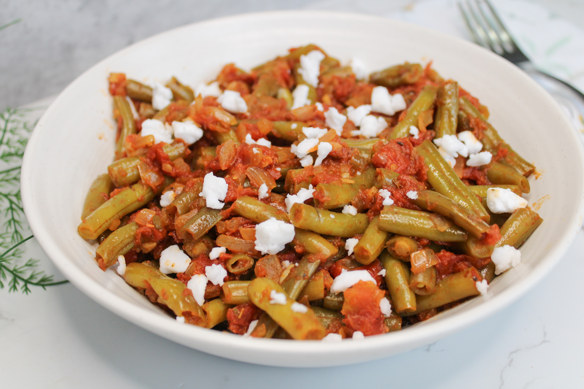 Greek Style Braised Green Beans